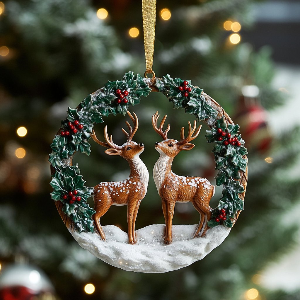 Cozy Cardinal Nest Christmas Ornament