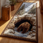 Snowy Bear Cave Runner Carpet Runner Rug - Cute Pet Design | Animal Printed Runner Rug