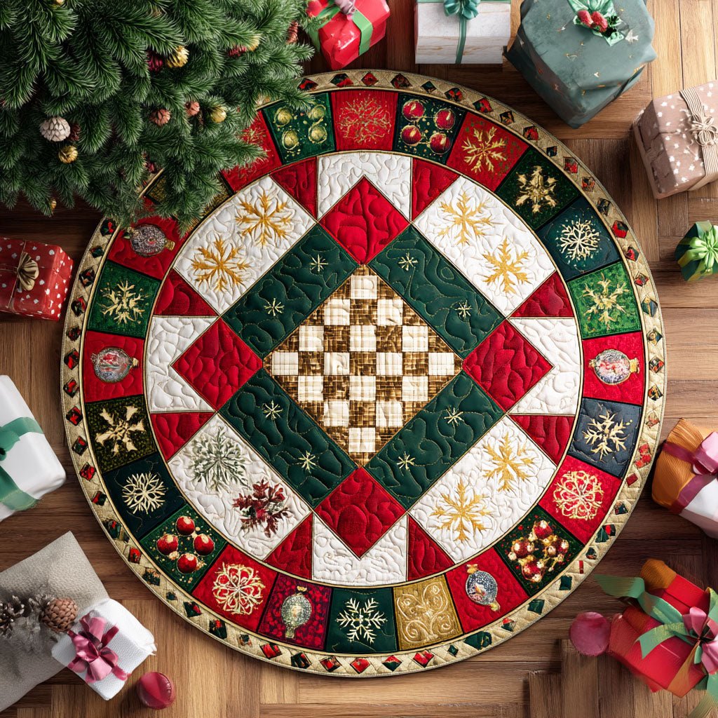 Snowy Eve Round Mat Rug - Nature Design | Serene Home Decor