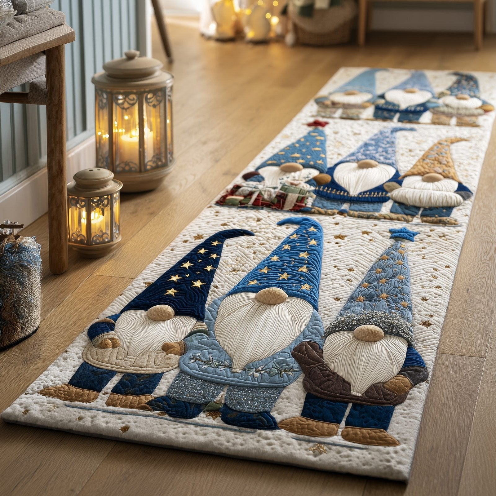 Snowy Gnome Runner Rug - Nature Design | Serene Runner Rug