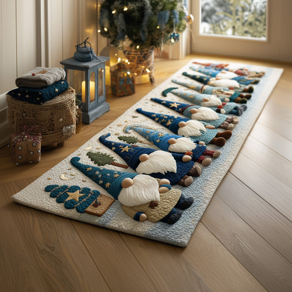 Snowy Gnome Runner Rug - Nature Design | Serene Runner Rug