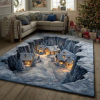 Snowy Haven area rug in a living room