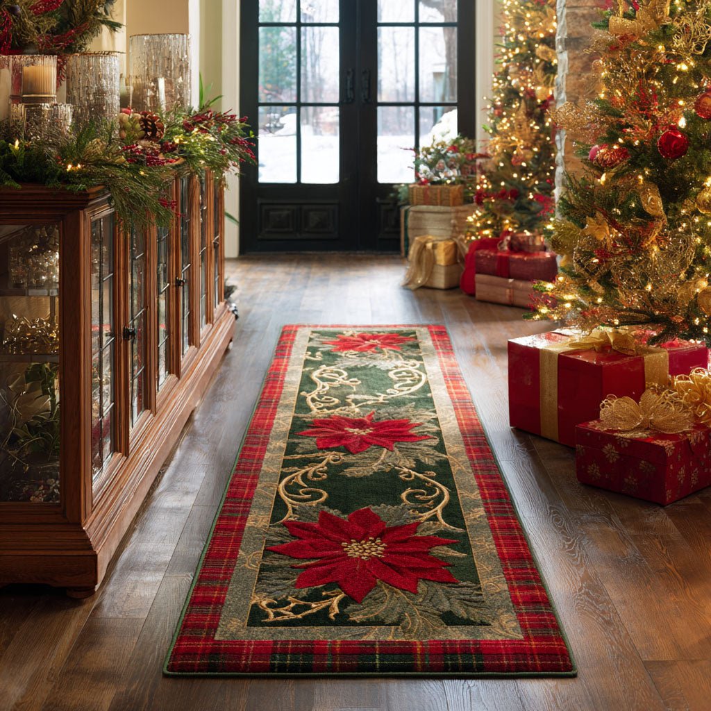 Snowy Route Runner Carpet Runner Rug - Cute Pet Design | Animal Printed Runner Rug