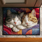 Snuggle Cats Doormat - Cute Animal Design | Printed Welcome Doormat