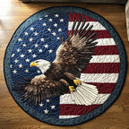 Soar Boldly Round Mat Rug - washable non-slip printed rug