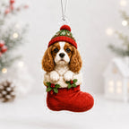 Sock Cavalier King Charles Spaniel Christmas Ornament