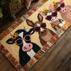 Soft Farmhouse Runner Carpet Runner Rug - Cute Pet Design | Animal Printed Runner Rug
