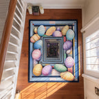 Soft Pastel Haven area rug in a living room