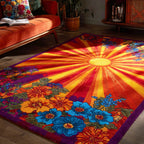 Soft Sunbeams area rug in a living room