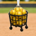 Softball Practice Cart Christmas Ornament