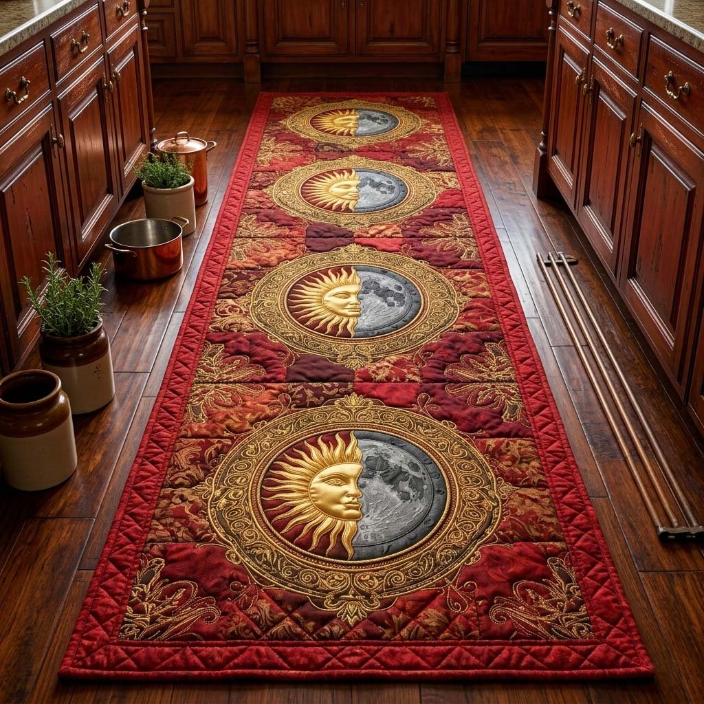 Solar Eclipse Runner Rug - Nature Design | Serene Runner Rug