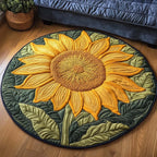 Solar Flair Round Mat Rug - washable non-slip printed rug