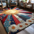 Solar Meadow area rug in a living room