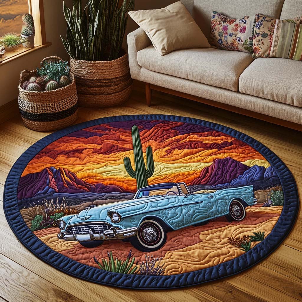 Sonoran Glow Round Mat Rug - Nature Design | Serene Home Decor