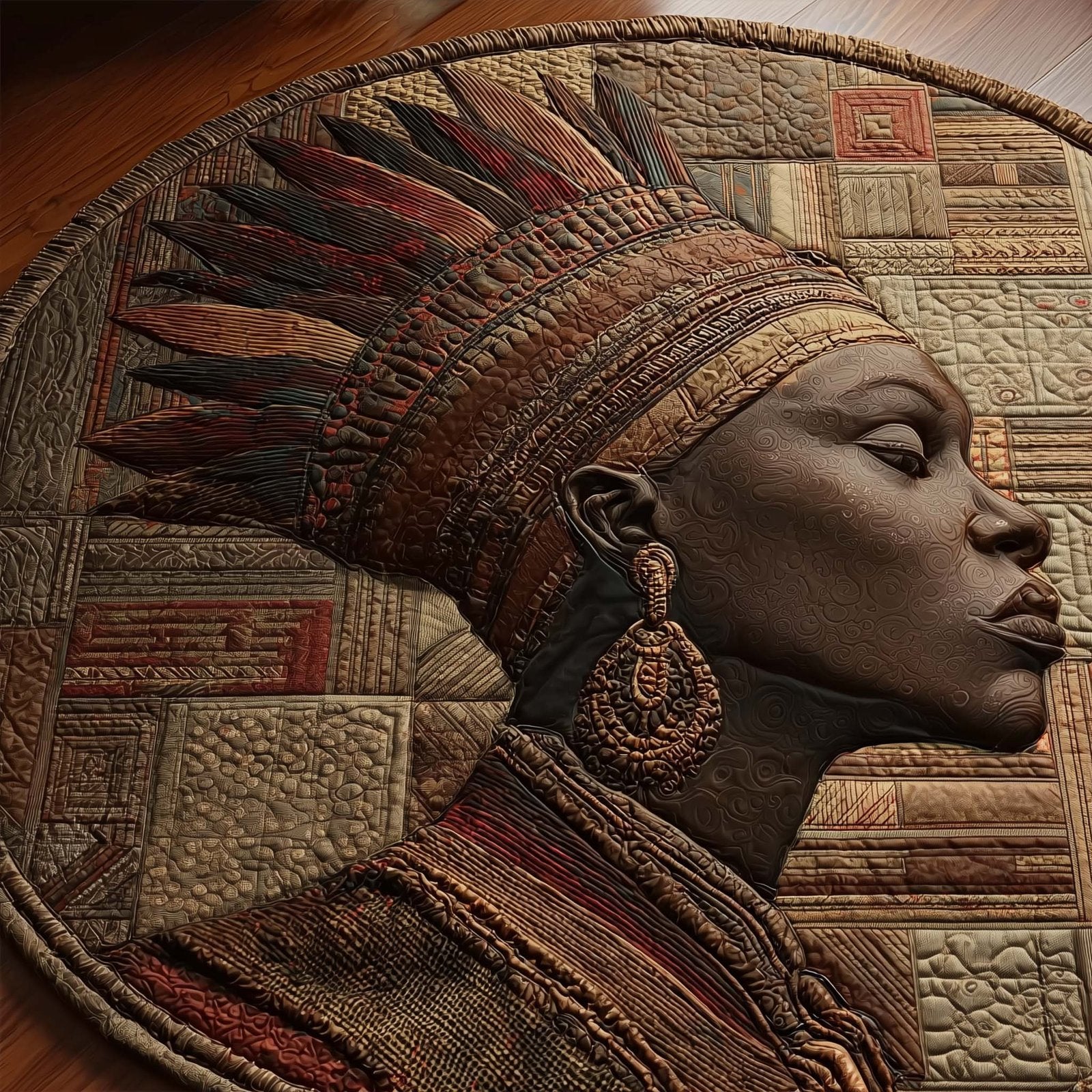 Soulbound King Round Mat Round Mat Rug - Retro Vintage Design | Nostalgia Home Decor