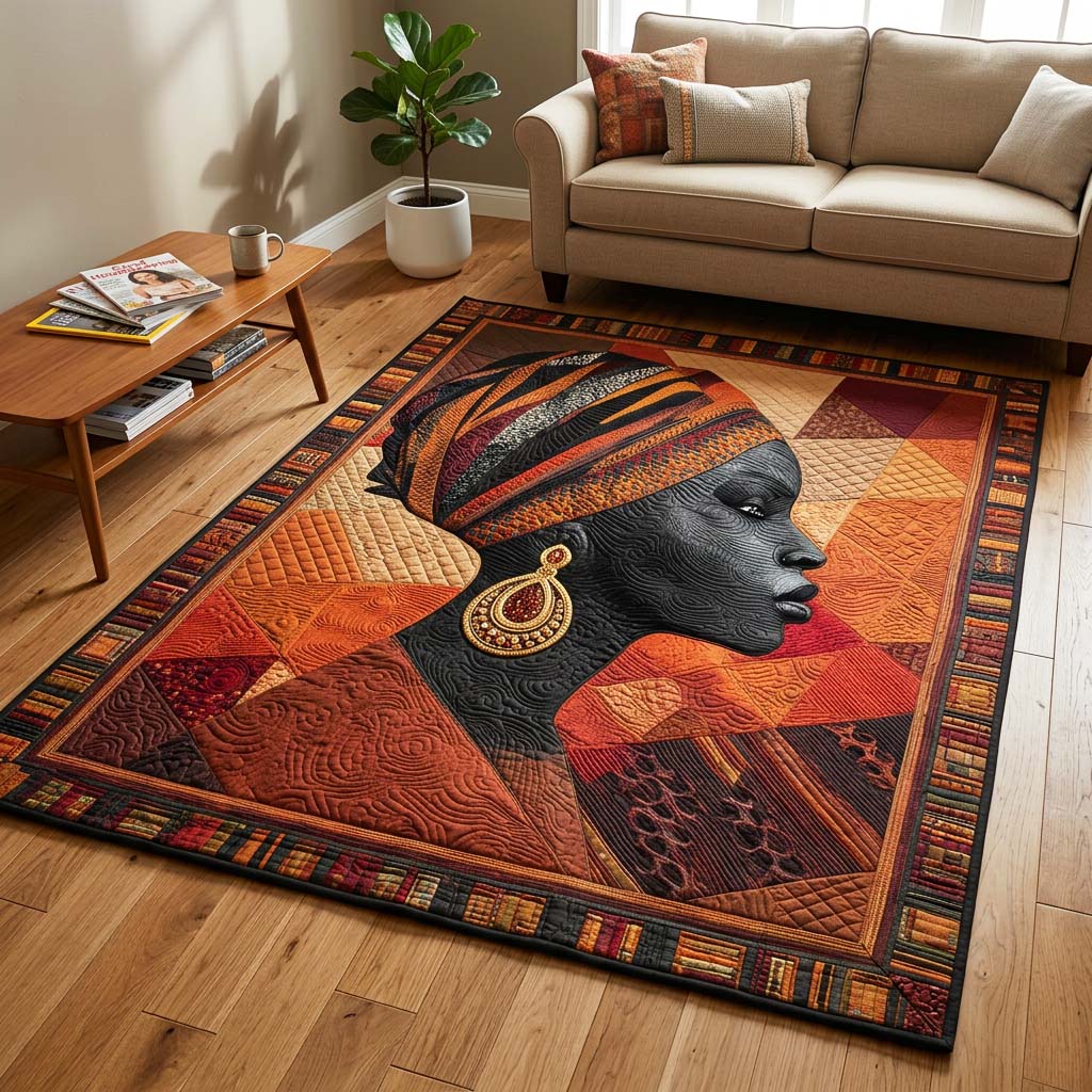 Soulbound Roots area rug in a living room
