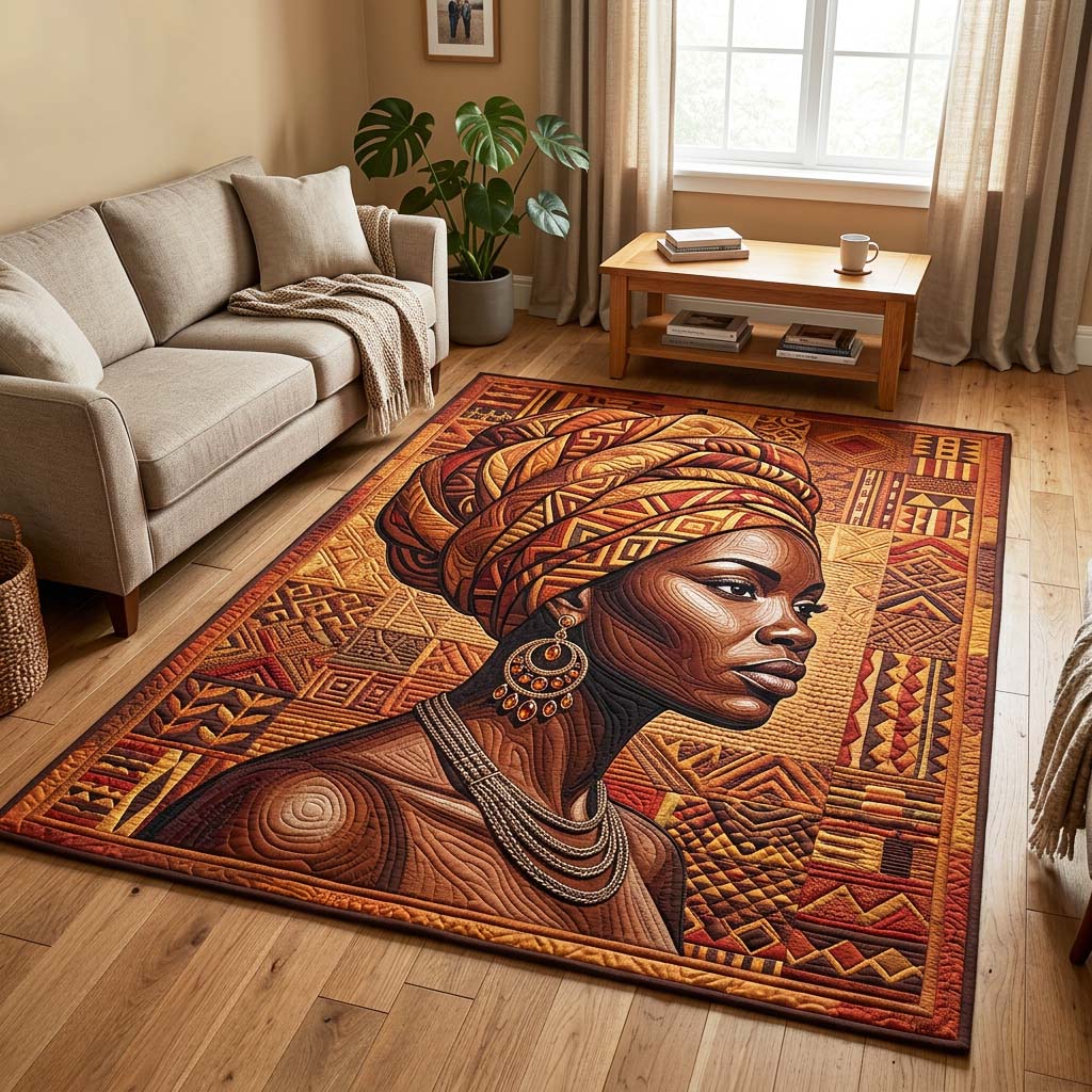 Soulbound Roots area rug in a living room