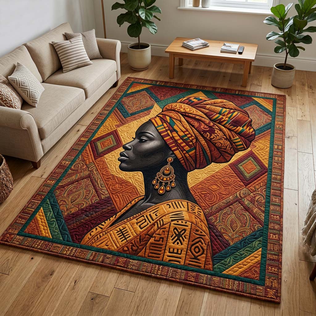 Soulbound Roots area rug in a living room