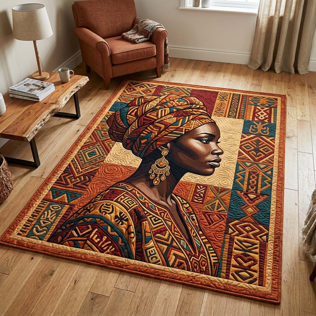 Soulbound Roots area rug in a living room