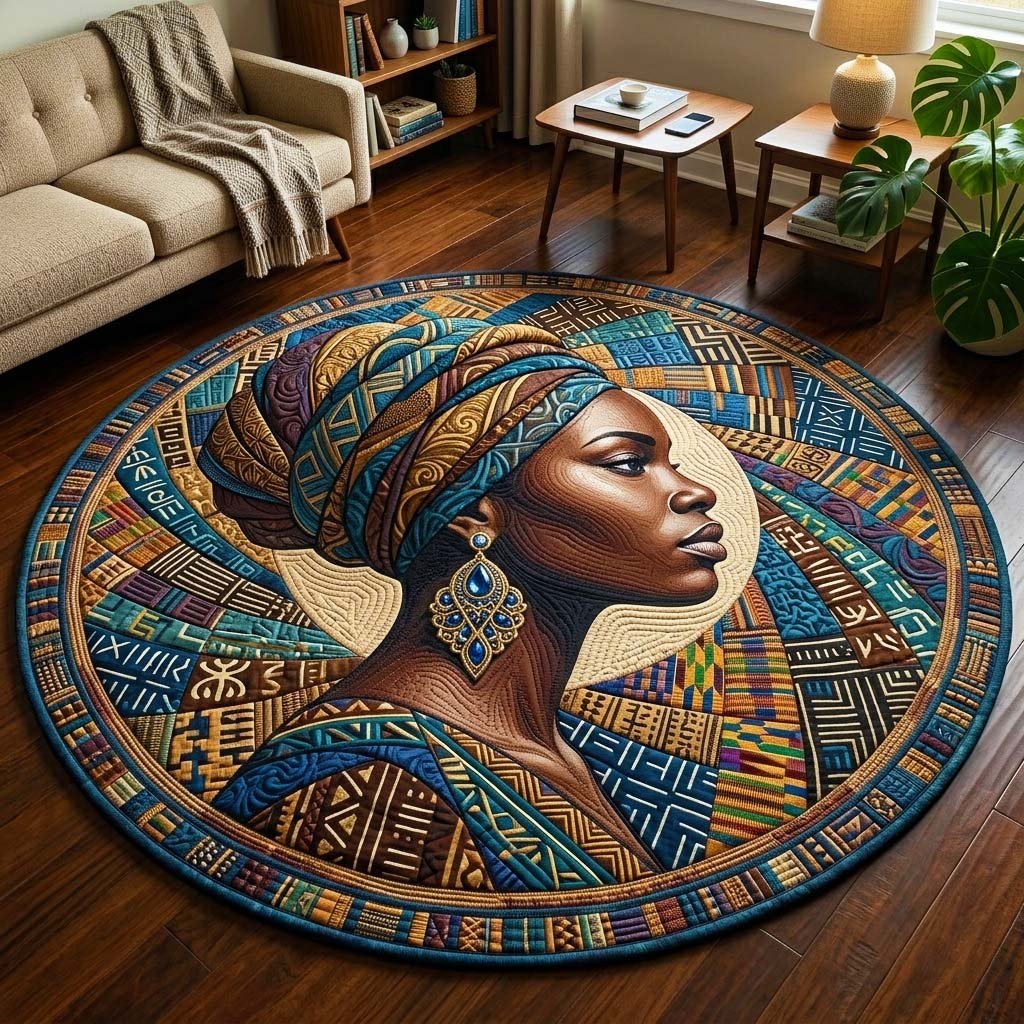 Soulbound Roots Round Mat Rug - Retro Vintage Design | Nostalgia Home Decor