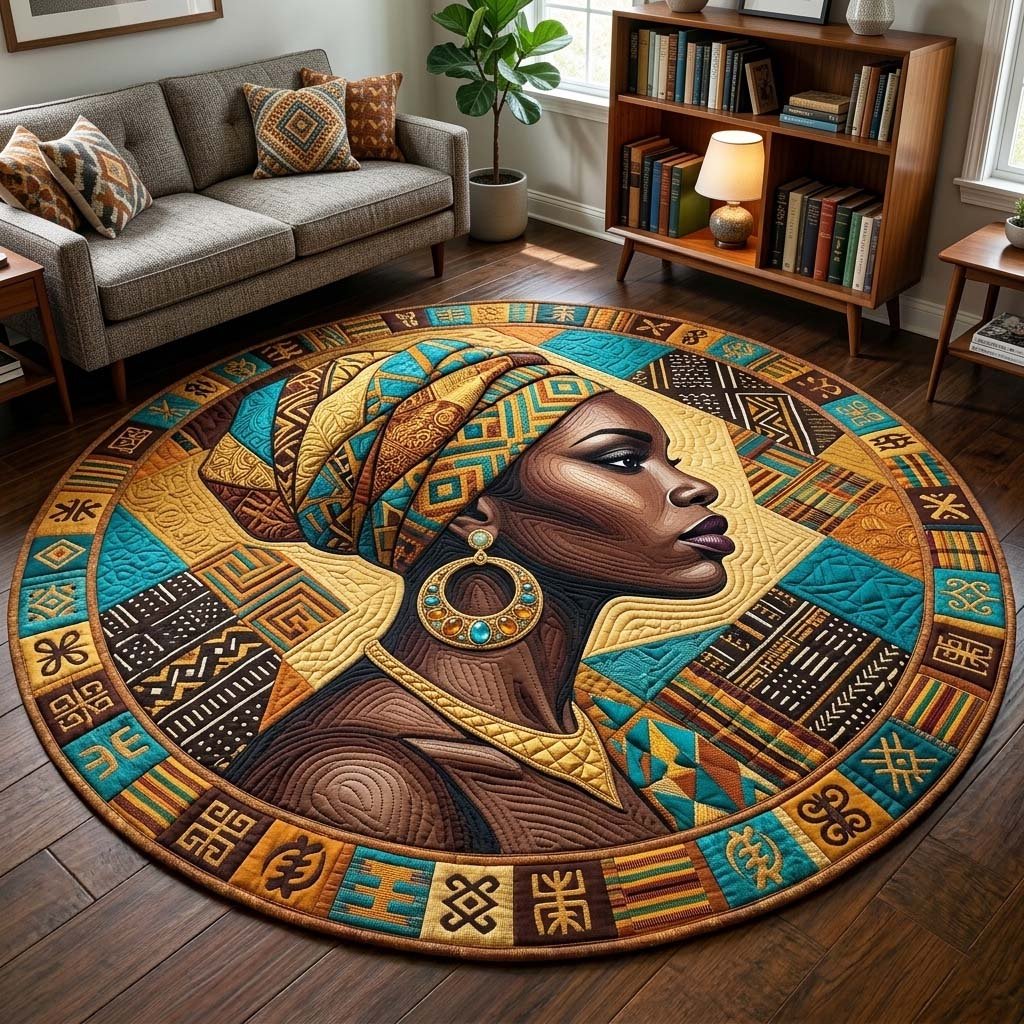 Soulbound Roots Round Mat Rug - Retro Vintage Design | Nostalgia Home Decor