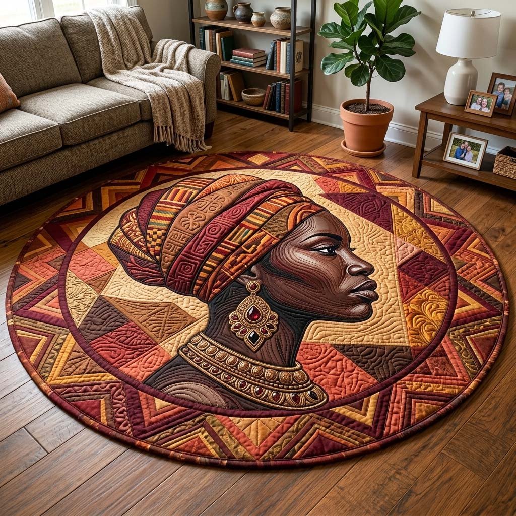 Soulbound Roots Round Mat Rug - Retro Vintage Design | Nostalgia Home Decor