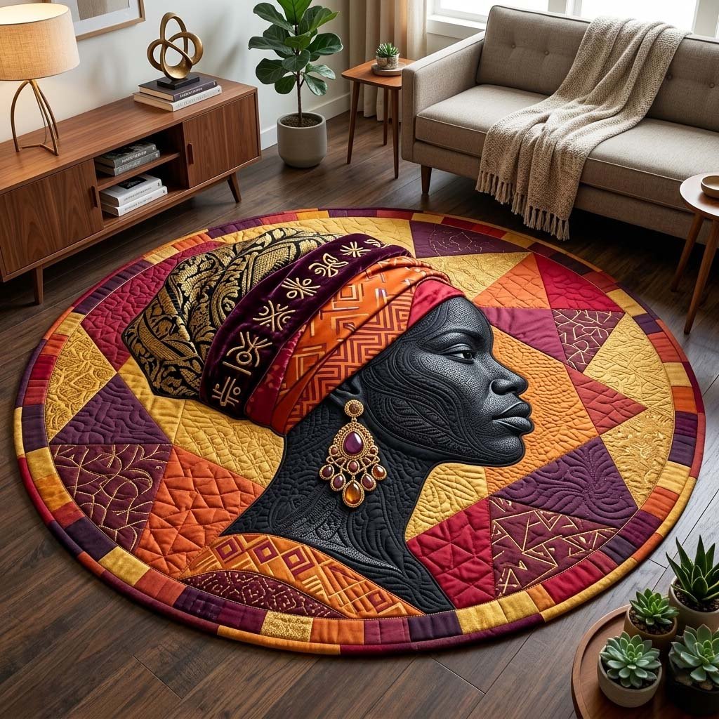 Soulbound Roots Round Mat Rug - Retro Vintage Design | Nostalgia Home Decor