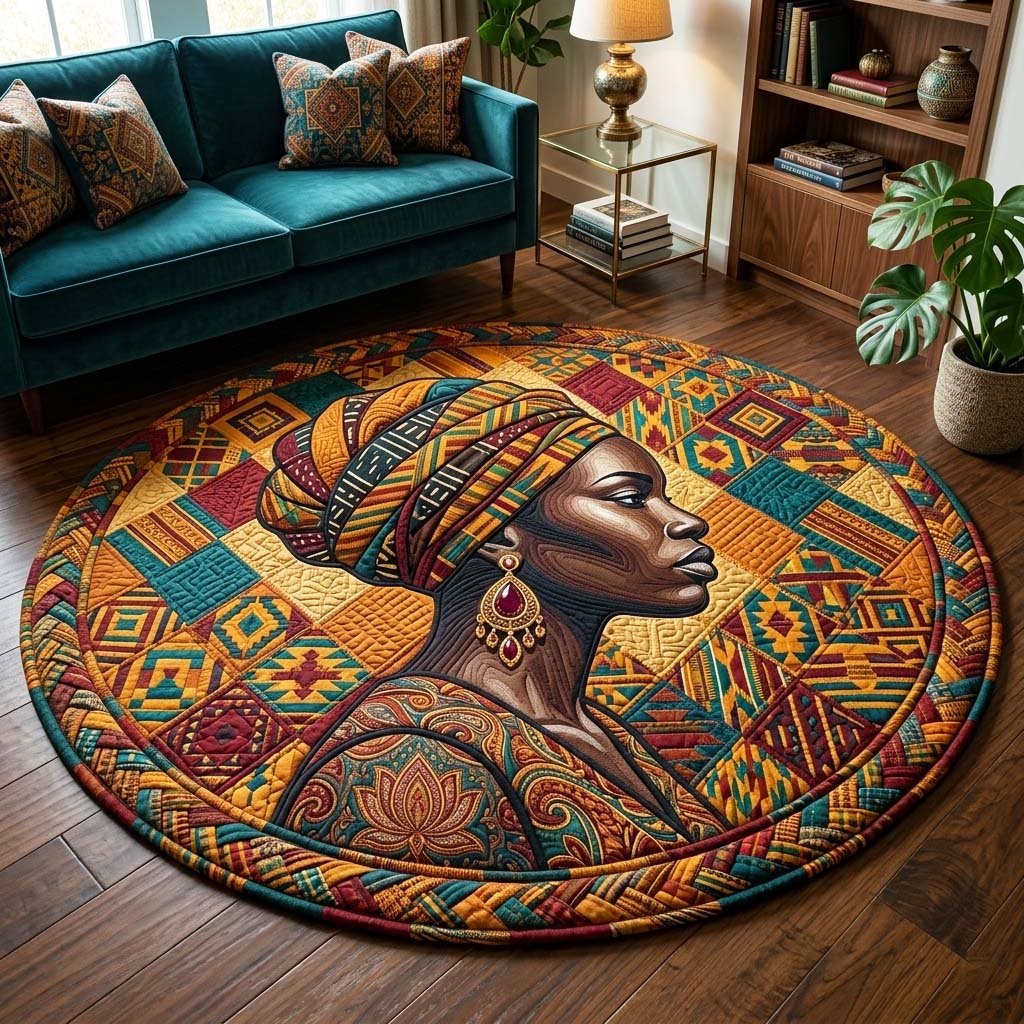 Soulbound Roots Round Mat Rug - Retro Vintage Design | Nostalgia Home Decor