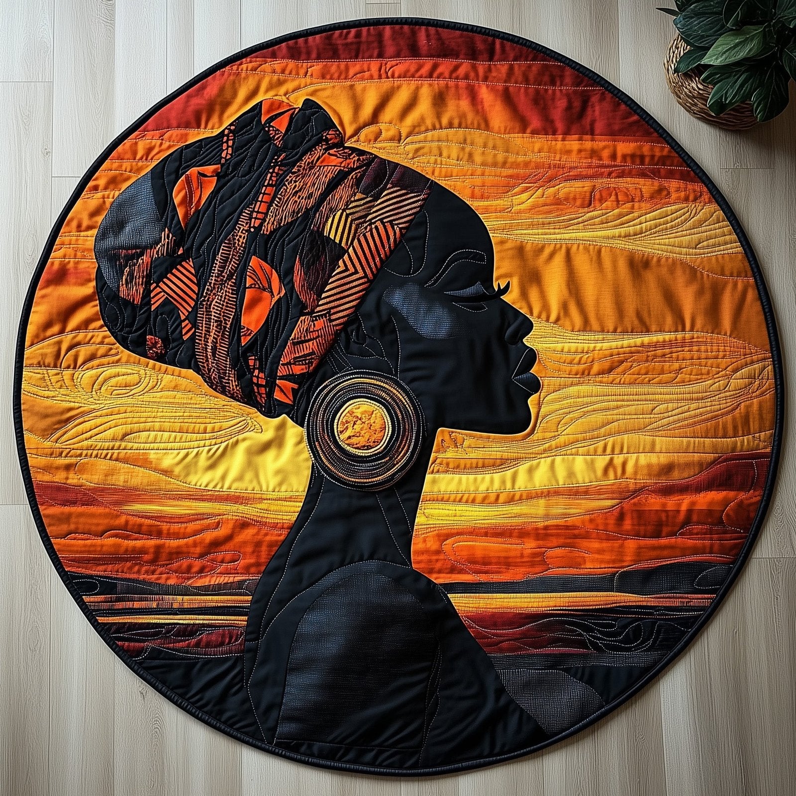 Soulbound Roots Round Mat Rug - washable non-slip printed rug