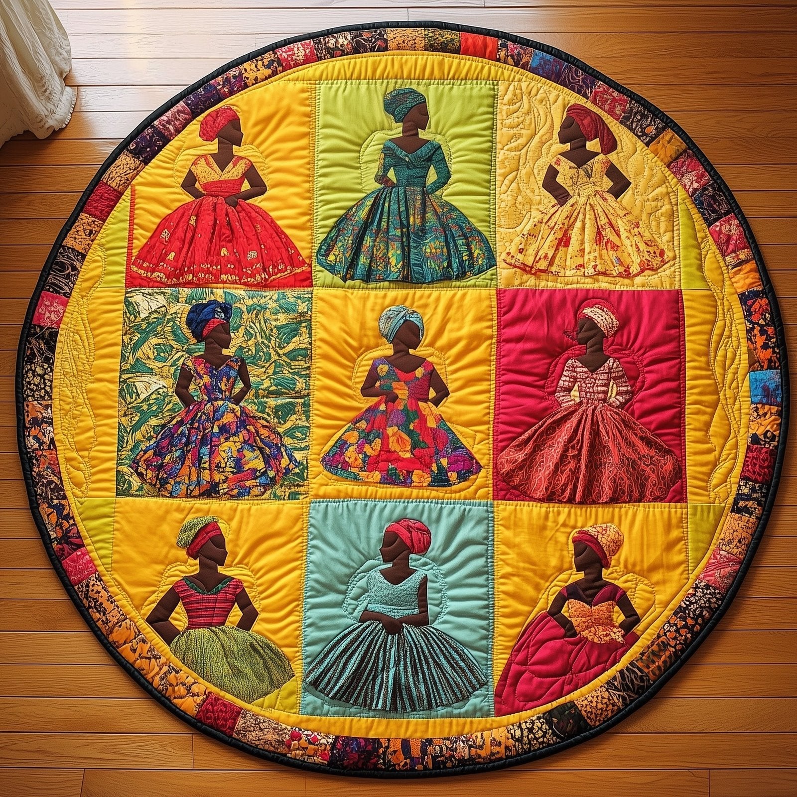 Soulbound Roots Round Mat Rug - Retro Vintage Design | Nostalgia Home Decor