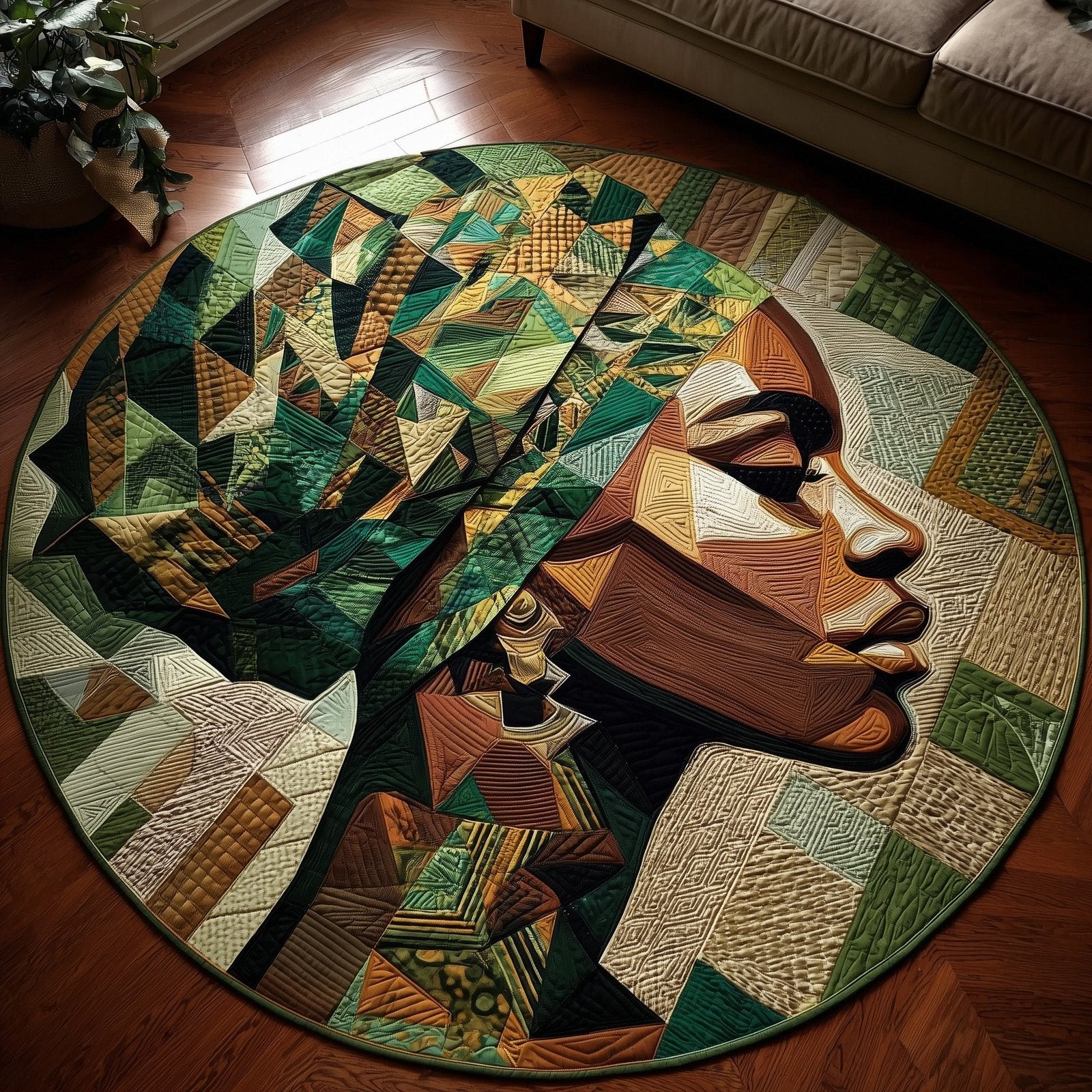 Soulbound Roots Round Mat Rug - Retro Vintage Design | Nostalgia Home Decor