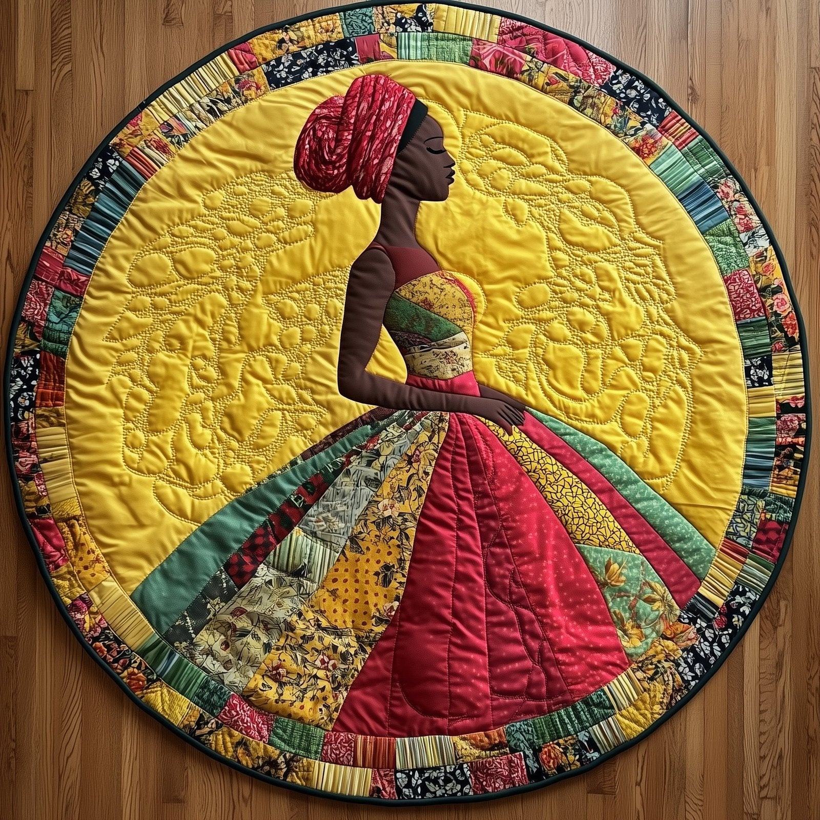 Soulbound Roots Round Mat Rug - Retro Vintage Design | Nostalgia Home Decor