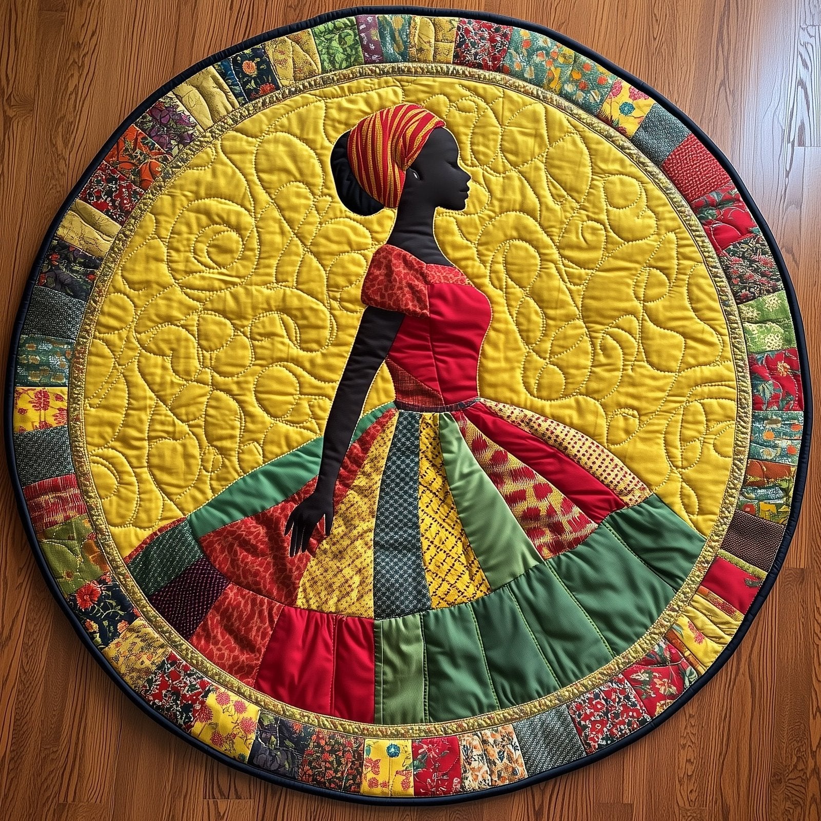 Soulbound Roots Round Mat Rug - Retro Vintage Design | Nostalgia Home Decor