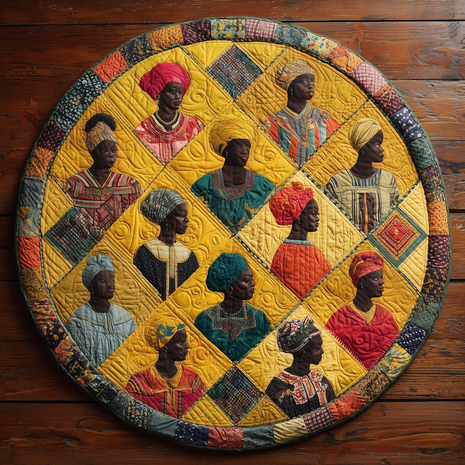 Soulbound Roots Round Mat Rug - Retro Vintage Design | Nostalgia Home Decor