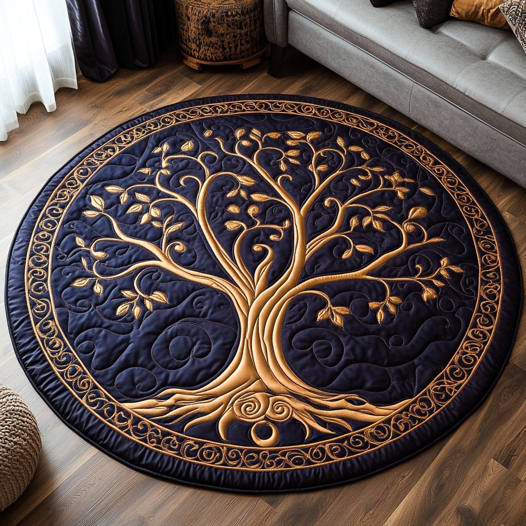 Soulwood Round Mat Rug - Retro Vintage Design | Nostalgia Home Decor