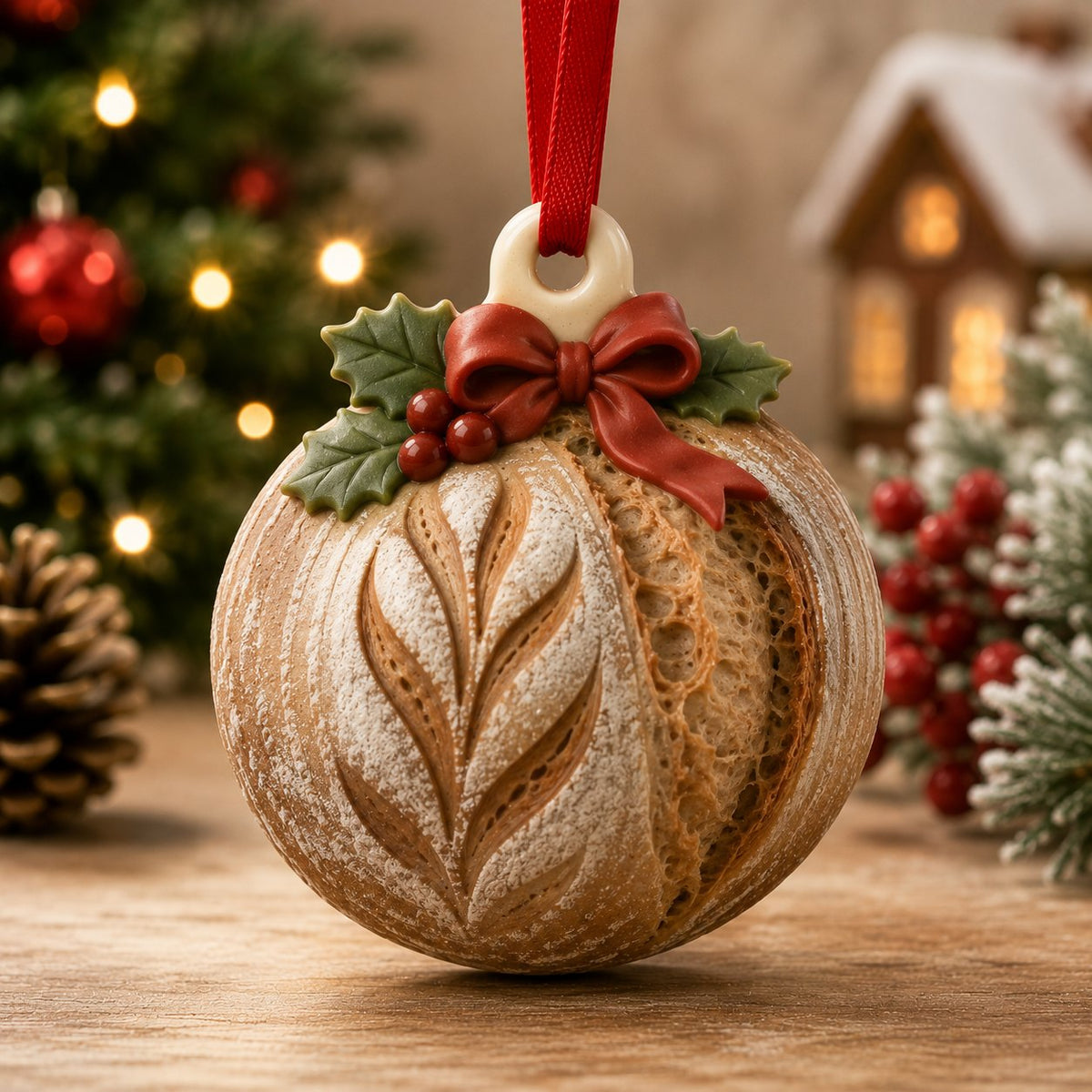 Sourdough Bread Christmas Ornament