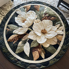 Southern Bloom Round Mat Rug - washable non-slip printed rug