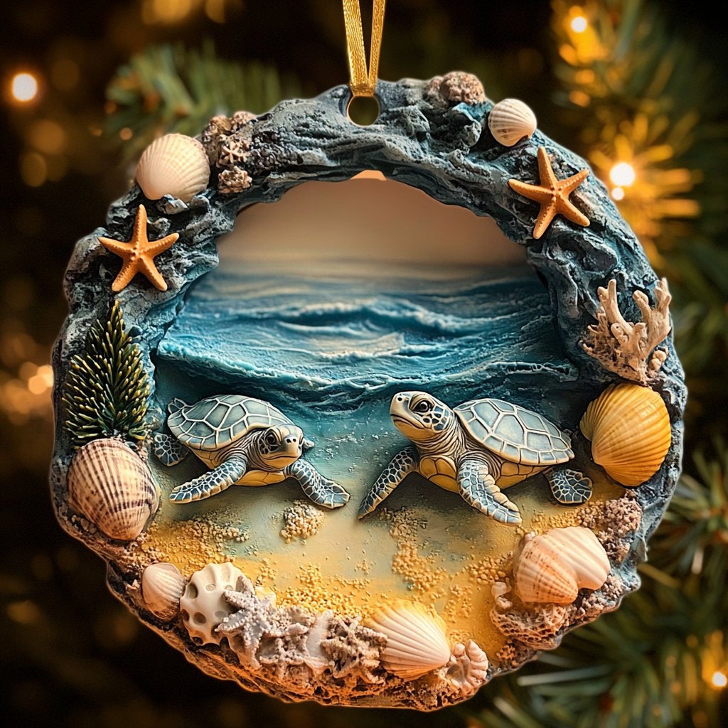 Elephant Rainbow Reverie Christmas Ornament