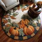 Spiced Lantern Round Mat Rug - washable non-slip printed rug