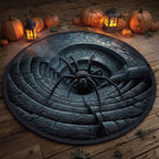 Spider Descent Round Mat Rug - washable non-slip printed rug