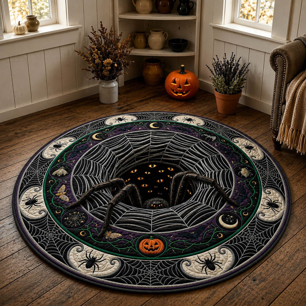 Spider Queen Vortex Round Mat Rug - Nature Design | Serene Home Decor