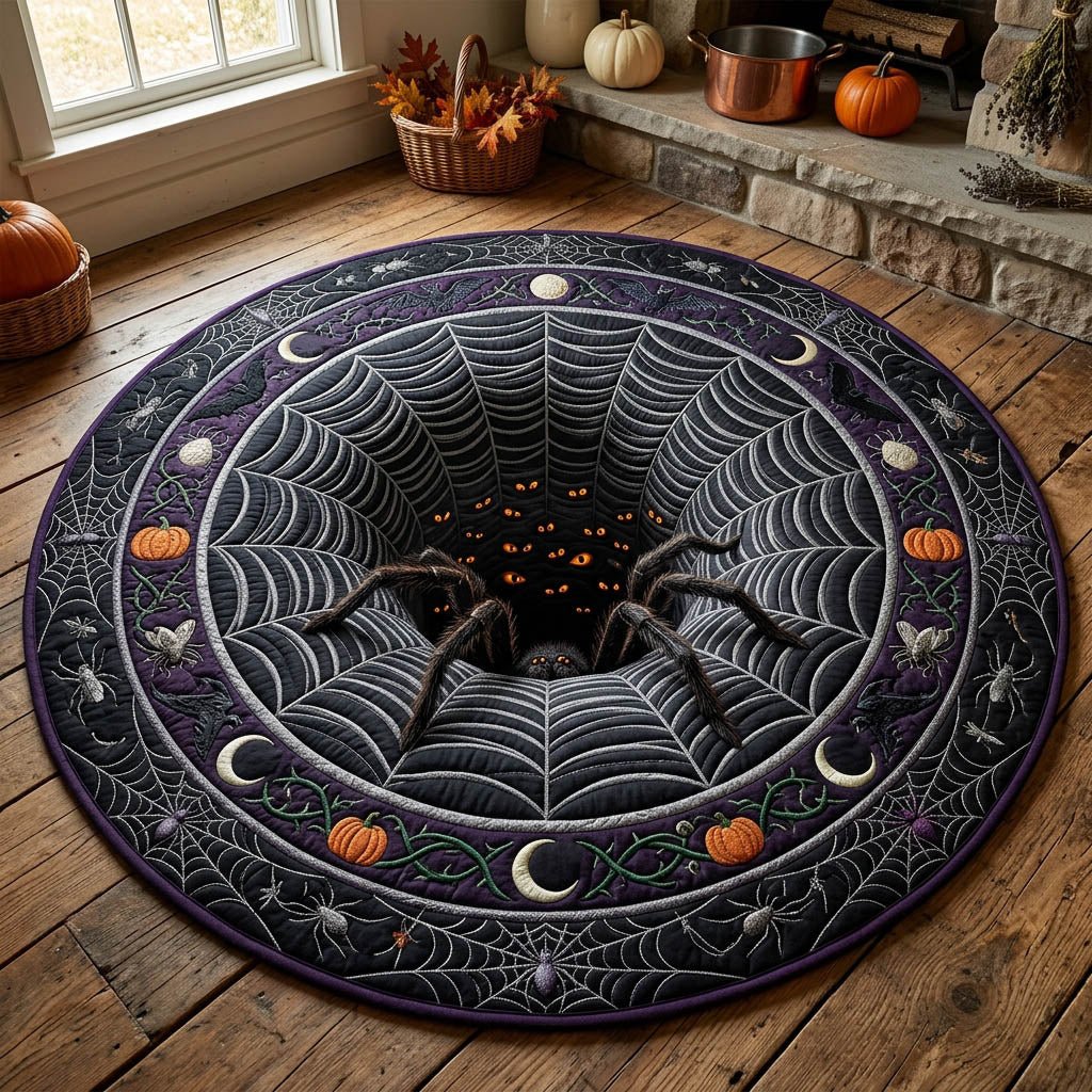 Spider Queen Vortex Round Mat Rug - Nature Design | Serene Home Decor