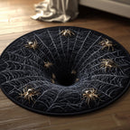 Spider Round Mat Rug - washable non-slip printed rug