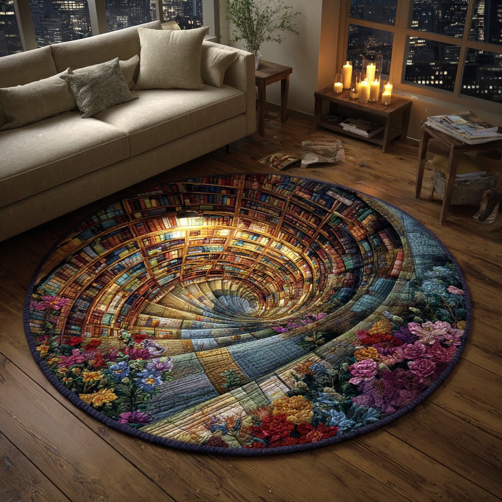 Spiral of Stories Round Mat Rug - Nature Design | Serene Home Decor