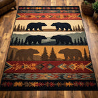 Spirit Bear area rug in a living room