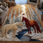 Spirit Horse area rug in a living room