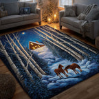 Spirit Horse area rug in a living room