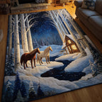 Spirit Horse area rug in a living room