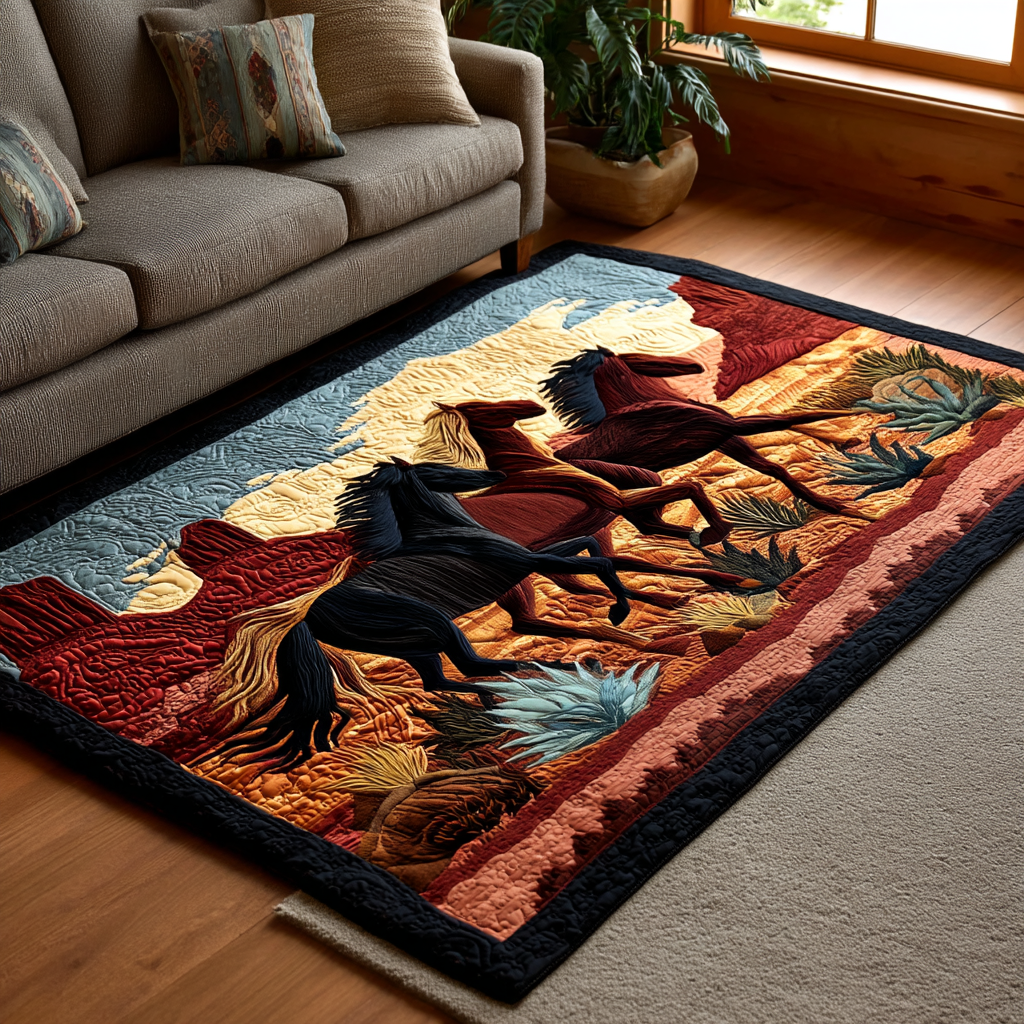 Spirit Run area rug in a living room