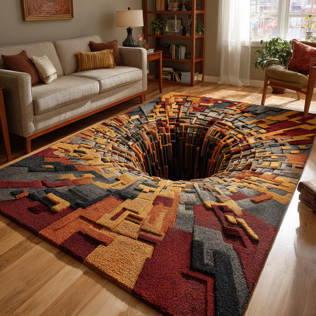 Spirit Starburst area rug in a living room
